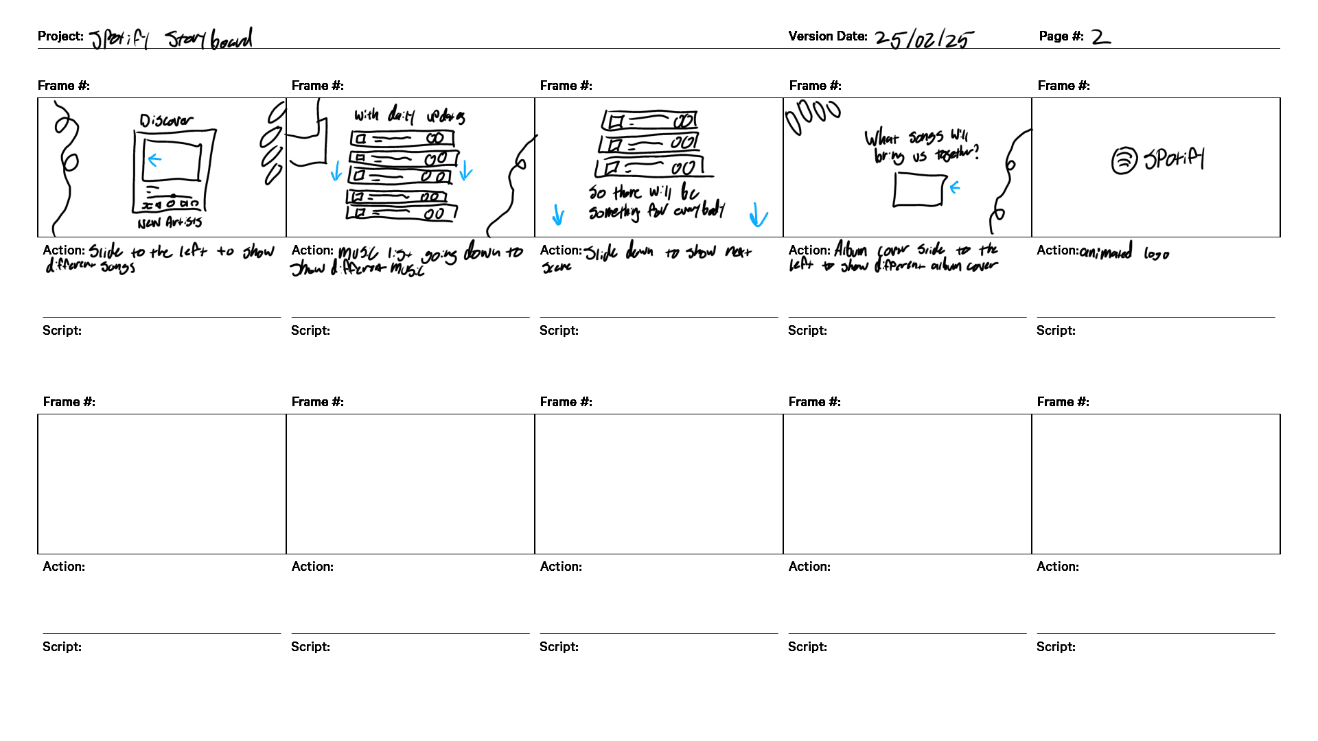 Spotify Blend storyboard 2